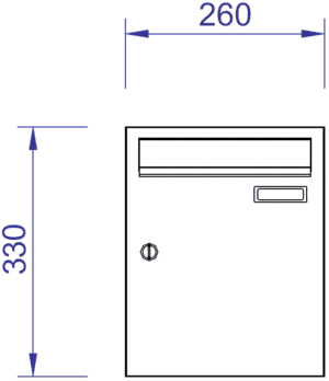 H260-3 Horizontal Mailbox